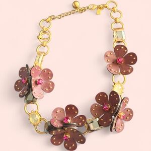 Kate Spade Leather Statement Necklace EUC